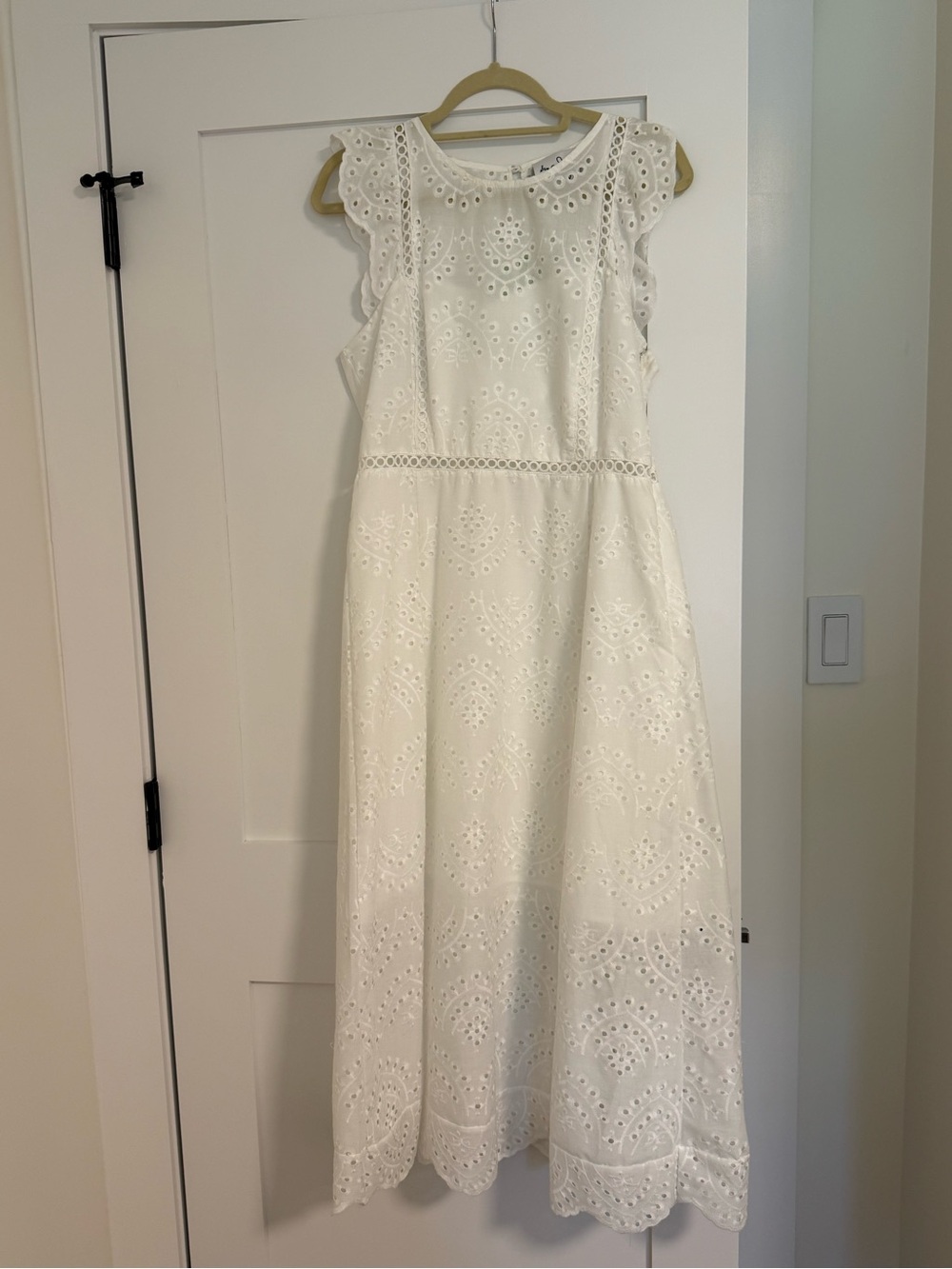 NWT - Sam Edelman White Eyelet Midi Dress